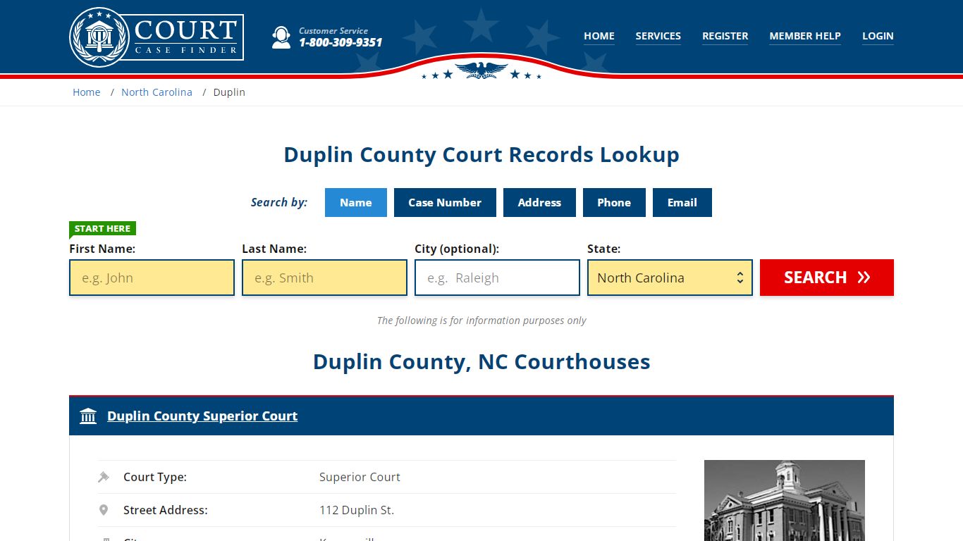 Duplin County Court Records | NC Case Lookup